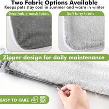 1 pieza Hamaca para gato gris, percha de ventana para gato sin cables, hamaca para gato con 4 ventosas, cama plegable para gatos de interior, silla de descanso plegable y estable, soporte para gato de interior de fácil montaje (las versiones transpirable y de felpa difieren, no son exactamente iguales) - Tamaño grande (52*30cm) - Ver 6