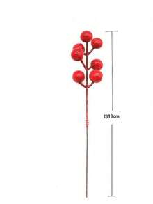 24.40 Inch Large Pine Tree With Ground Stake And Red Berries, Artificial DIY Tree, Low Maintenance Greenery, Suitable For Home, Office, Yard Landscape Holiday Decoration, Create Festive Atmosphere, Pot Not Included - A - View 9