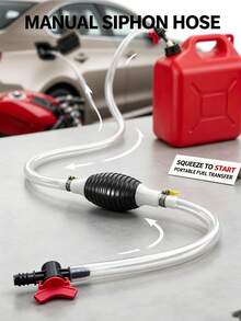 Manual Gas Siphon Hose With Pump Ball, Fuel Transfer Tube, Car Liquid Transfer Hose, Water/Oil Suction Pump, Convenient Manual Siphon Pump, Suitable For Car Fuel Tank, Lawn Mower, Motorcycle And Workshop Use - Multi-color - View 2