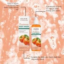 EELHOE Persimmon Refreshing Shower Gel, Containing Aloe Vera, Persimmon Extract, Cleanses The Skin While Moisturizing, Making It Appear Smoother And More Delicate.It Deeply Cleanses The Skin, Leaving It Fresh, Comfortable, And Hydrated - 100ml - View 4