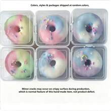 1 buah Mainan Pereda Stres Bentuk Donat Renyah, Macaron, Cokelat, dan Cokelat Lembut dengan Warna Acak - MultiWarna - View 6