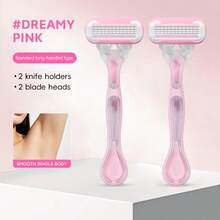 3-Layer Women's Razor, Smooth Cutting, Suitable For Legs, Underarms And Bikini Area - Upgraded Version - View 11
