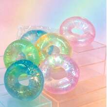 Brinquedo de Alívio de Estresse Squishy de Rosquinha com Glitter, Brinquedo de Rosquinha Transparente e Brilhante para Apertar, Brinquedo Squishy, Brinquedo para Apertar, Brinquedo, Squishy Crocante, Squishy, Brinquedo para Crianças Pequenas, Decoração de Halloween, Halloween, Brinquedo Squishy - Multicolorido - Visão 13