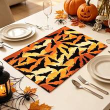 1pc Absorbent Bat Pattern Table Mat, Coffee Machine Mat, Halloween Home Kitchen Dish Drying Mat, Tabletop Protector, Creative Holiday Atmosphere Coaster, Multi-Scenario Kitchen Drain Mat, Multi-Purpose Drying Mat, Home Gift, Desktop Decoration - XYLSD-1003 - View 6