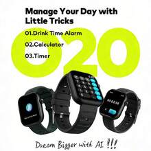 Black Smart Watch With 2 Straps, 2.04 Inch HD Display, Bluetooth Calling, IP68 Waterproof, AI Watch Face, Heart Rate And Sleep Monitoring, Multiple Sports Modes, 5-10 Days Battery Life - View 10