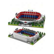 2026 New World Famous Football Stadium Barcelona Camp Nou/ Stadium/Paris Saint-Germain Stadium/Football/Basketball Creative & Educational Building Block Set Model Fan Souvenir Art Decor - Multicolor - View 2