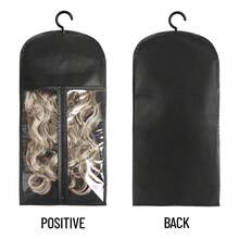 1/3 Set Non-Woven Fabric Wig Storage Bags With Hooks And Transparent Windows - Dust-Proof Portable Wig Care Storage Bags, Suitable For Hair Extensions And Travel, PVC Dust-Proof Cover Wig Storage Bags, Can Be Hung On Hangers - Durable Multi-Wig And Accessories Storage Bags, Halloween - View 5