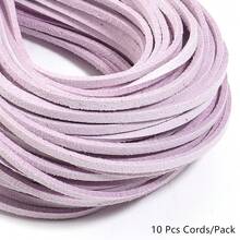 10pcs/Pack 2.5mm Korean Suede Square Cord 37.4 Inch/Pc Suitable For DIY Necklace Jewelry Making Colorful String Rope Gift Packaging Cord - 10 Pcs Cords/Pack - View 22