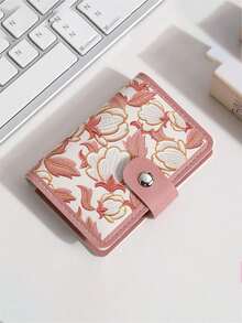 Exquisite Floral Credit Card Holder With Multiple Slots, Large Capacity, Compact And Portable, Suitable For Driver's License, Business Cards And Other Documents, Mini Lightweight Zipper Design, Perfect Gift For Wedding Bride, Mother's Day, Birthday, Holiday, Back To School, Graduation, Christmas, Easter - Multicolor - View 14
