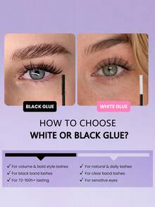 Lem Ekstensi Bulu Mata Desliy, Perekat Bulu Mata Transparan Tahan Air 10ml, Kuat dan Tahan Lama 72 Jam, Bebas Lateks dan Formaldehida, Tanpa Residu Putih, Ekstensi Bulu Mata DIY Tampilan Alami - Mauve Purple - View 6