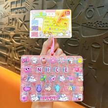 1pc Fun 26-Key Mechanical Keyboard Fidget Toy Keychain, Pressable Stress Relief Pendant For Student Bag - Multicolor - View 10
