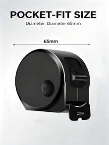 5m Tape Measure 25mm Wide Carbon Steel Blade Anti-Rust Matte Scale Wear-Resistant Cut-Resistant 2.6m Rigid Extension One-Click Lock Compact Black Shell With Belt Clip Portable Ruler For Construction Woodworking DIY Home Indoor Outdoor Measurement Hand Tool - A - View 2