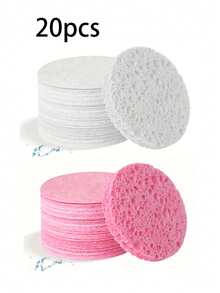 20/10/1pc Compressed Round Facial Cleansing Pads, Wood Pulp Material, Reusable Exfoliating Facial Wipes, Suitable For Home Or Travel, Summer Facial Towels (6cm/2.36in) - Multicolor - View 8