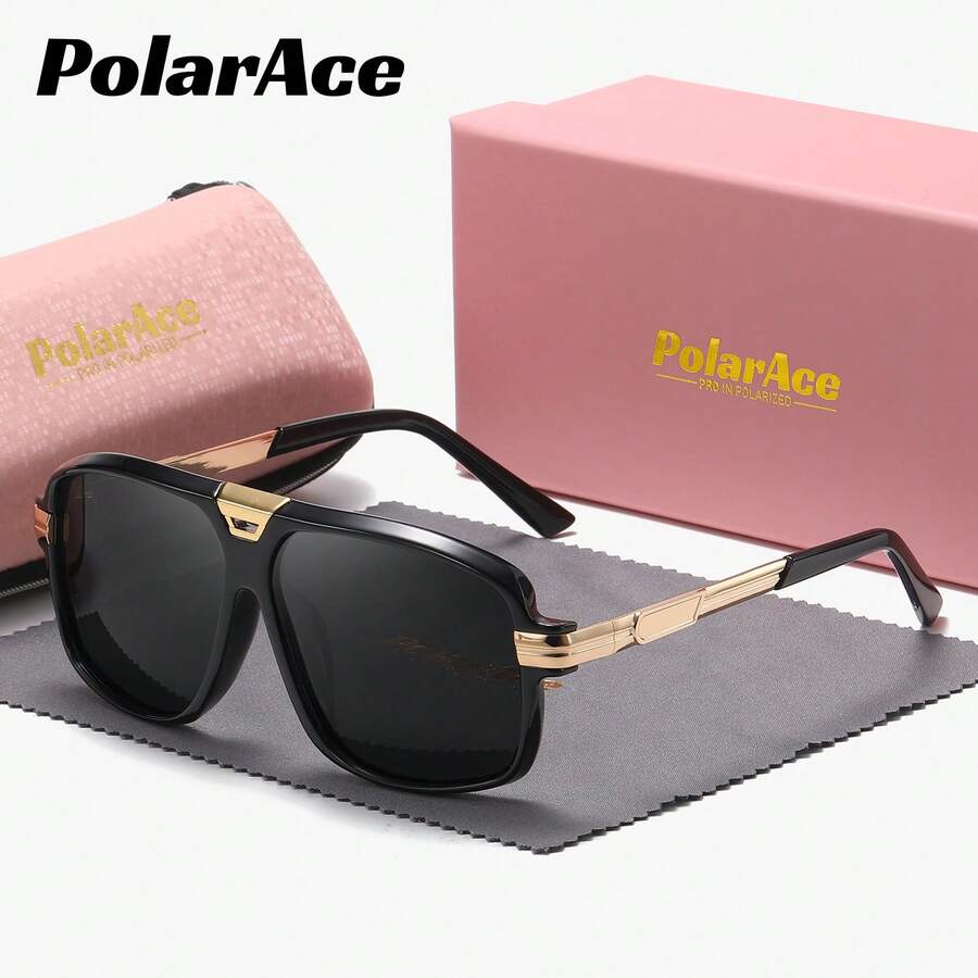 PolarAce 1 Piece Unisex Timeless Designed Full Frame Sunglasses Travel Friendly Rectangular Frame Sunglasses - Multicolor - View 1