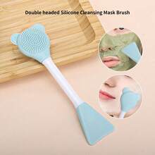 1pc Mask Bowl With Lid + 1pc Mask Stick + 1pc Silicone Brush With Handle + 1pc Multi-Functional Double-Head Brush, DIY Mask Mixing Bowl Set, Makeup Tools, Mask Mixing Tools, Suitable For Travel - Multicolor - View 3