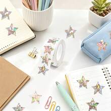 500pcs Holographic Star Stickers, Shiny Star Stickers, Holographic Stickers Suitable For Teachers, Parents, School, Learning, Training, Self-Adhesive Labels, Kids Party, Birthday, Incentive, Encouragement, Gift, Decoration, Stationery Stickers - Cartoon - View 7