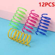 Spiral Spring Cat Toy, Mini Spiral Coil Spring Shape, Multicolor Glow In Dark Design, Stretchable High Rebound Interactive Bite & Bat Play, Indoor Bedroom Living Room Night Solo Play For Kitten Adult Cats, All Year Round Pet Daily Entertainment - Multicolor - View 13