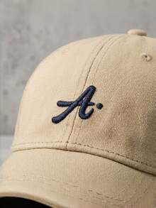 Custom Embroidered Solid Color Baseball Cap, Unisex Adjustable Lightweight Sun Hat, Classic Solid Color Daily And Formal Occasion Sun Hat, Durable Headwear With Customizable Embroidered Text, Custom Text Content - Brown - View 2