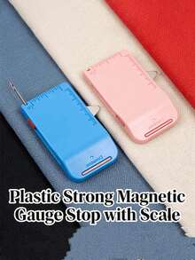 1/2pcs Magnetic Seam Guide Featuring An Accurate Graduated Scale, Standardized Edge Guard, Positioning And Pressing Line Removal, Designed For Various Edge Guiding Tasks In Both Home And Industrial Sewing Machines - Multicolor - View 3