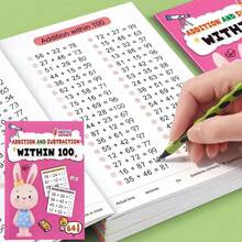 Addition And Subtraction Within 10 And 100, Number Line, Word Puzzles, Decomposition And Composition, Mental Math Cards, Vertical And Horizontal Layout, Daily Arithmetic Training, Students, School, Holiday Gifts, Learning Supplies - Multicolor - View 9