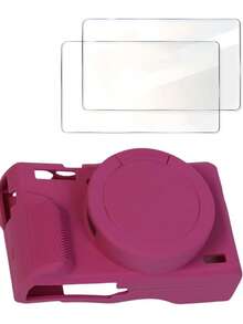 3pcs/Set Compatible With G7X Mark III/G7X3 Camera Protective Case + LCD Screen Protector Film Set, Soft Silicone Protective Case, Powershot G7X Mark III Protective Cover Multi-Color, With Detachable Lens Cap And Screen Protector Film Accessories, Slim Fit, 9H Tempered Glass, Set Includes: Silicone Protective Case * 1, Screen Protector Film * 2 (Camera Not Included) - View 12