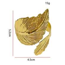 12pcs Gold Laurel Leaf Napkin Rings | Suitable For Cloth Napkins, Wedding, Holiday, Party, Dinner Decor, Reusable - Multicolor - View 2