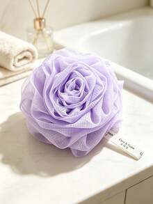 1PC/6PCSlegant Rose‑Shaped Bath Sponge Mesh Loofah, Soft Floral Body Shower Ball, Rich‑Foam Bathing Accessory With Hanging Loop, Gentle Exfoliating Shower Scrubber For Body Cleaning, Lovely Bathroom Supply For Home Daily Bath Use - Multicolor - View 15