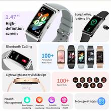 GAWSUG Ultra-Thin Smart Band 1.47" HD Bluetooth Call Fitness Tracker Men Women Heart Rate SpO2 Sleep IP68 Waterproof Watch Gift - View 2