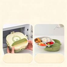 304 Stainless Steel Bento Box Adult, Cute Bento Box For School Student, Portable Stainless Steel Lunch Box With Handle And Cutlery, Leak-Proof Metal Lunch Box, Microwavable Small Lunch Containers With Lids, Japanese Bento Box - Multicolor - View 8