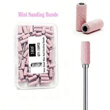 DeDryDS 101pcs Nail Drill Bit & Sanding Band Set, Includes 1 Upgraded 3.1mm Drill Bit, 100pcs 180 Grit Fine Sanding Bands, Suitable For Removing Acrylic Nails, Gel Nails, Shaping, Manicure And Pedicure - Multicolor - View 3