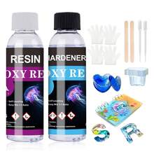 500ml/1000ml Crystal Clear Epoxy Resin Kit, Bubbles Free Casting Resin Supplies For Beginner, Molds, Jewelry, Resin And Hardener With Accessories Making Kit - Transparent - View 7