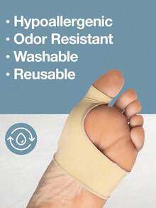 1pc Silicone Toe Protector, Comfortable Forefoot Pad, Enhanced Durability, Big Toe Support And Protection, Beige, Soft And Flexible Design, Suitable For Daily Comfortable Foot Care - A - View 2