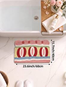 1 buah Keset Kamar Mandi, Bertekstur Lembut, Motif Kue, Alas Anti Selip TPR, Cocok untuk Dapur, Luar Ruangan, Dalam Ruangan, Lorong, Kamar Tidur, Ruang Tamu, Samping Tempat Tidur, Dapat Dicuci dengan Mesin, Mudah Dibersihkan, Keset Dekorasi Kamar Mandi Musim Gugur - MultiWarna - View 14