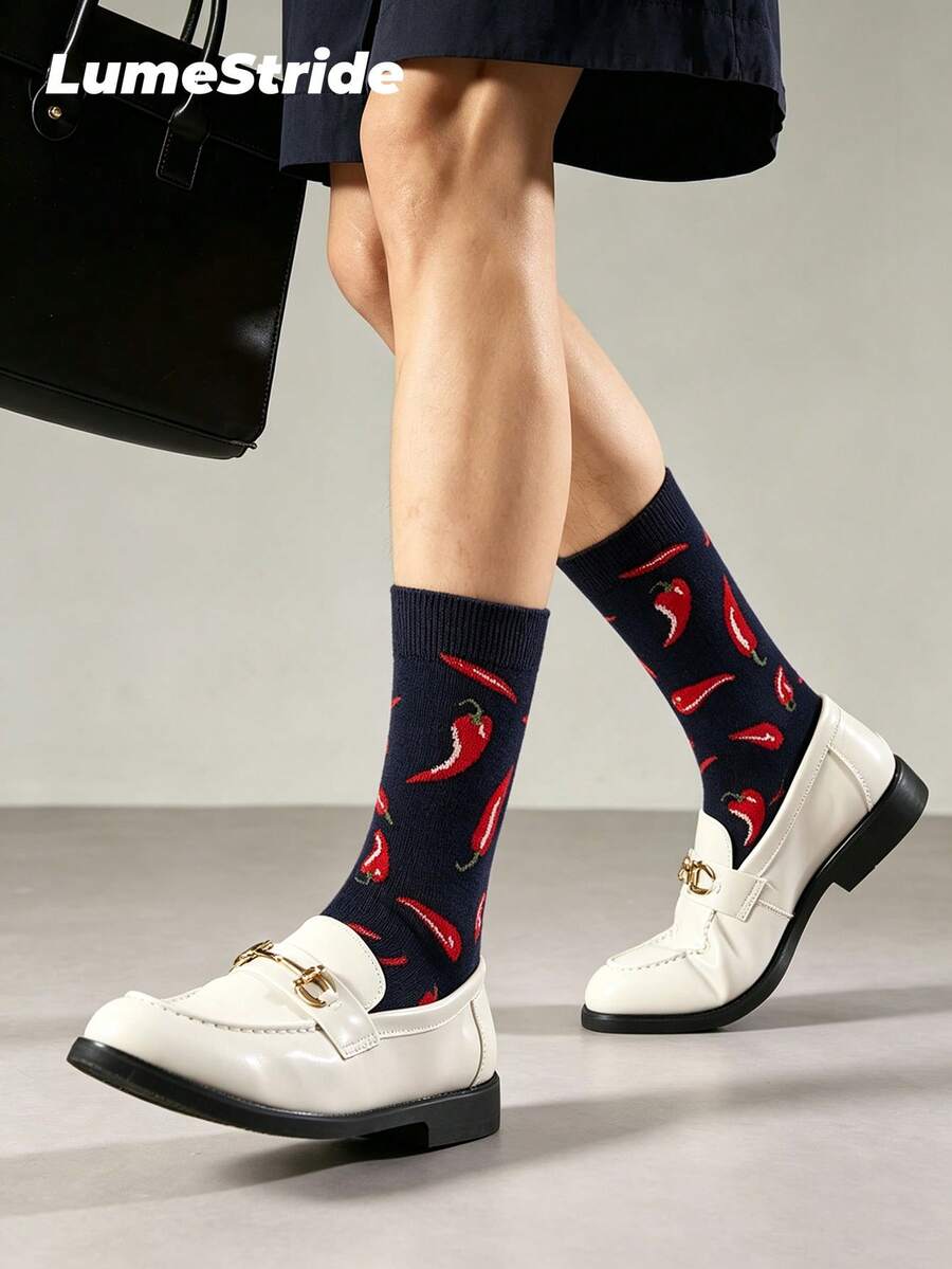 Men Crew Socks – Fashion Business Dress Socks, Everyday Versatile Comfortable Polyester Casual Socks For Men, Classic All-Match Style, Multi-Pack - Multicolor - View 1