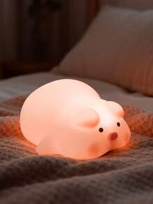 1PC Pink Cute Pig Animal Room Night Light, Smart Timer Lamp, USB Rechargeable Desk Lamp, Touch Dimming Bedside Light. Ideal Choice For Home Decor And A Soothing Companion. Perfect Birthday Gift For Kids, Children And Partners - Multicolor - View 6