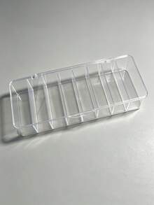 1pc Single/Double Layer Transparent Desktop Cable Organizer Box With Dust-Proof Lid, Compartment Storage Box For Charging Cables, Chargers, Power Cords, Earphones, Power Banks, Batteries, Home Office Dorm Desktop Storage - White - View 7
