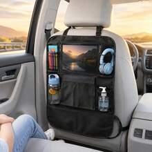 Car Back Seat Organizer, Multi-Pocket Back Seat Storage With Tablet Holder, Tissue Pocket And Cup Holder; Waterproof And Easy To Clean; Suitable For Road Trips - Flat Pouch - View 9