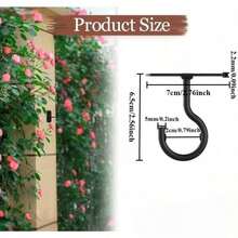 1Pc/2/3/4Pcs Ceiling Hanging Hooks For Hanging Plants, Indoor/Outdoor Flower Pot Hooks, Suitable For Flower Pots, Hanging Baskets, Wind Chimes, Lanterns, Lights, Bird Feeders, Home Decor - Multicolor - View 13