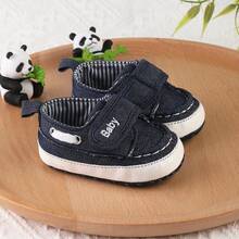 0-1 Years Old Fashion Versatile Blue Canvas Shoes, Infant Walking Shoes, Infant Sneakers, Indoor Home Shoes, Spring And Autumn. - Navy Blue - View 8