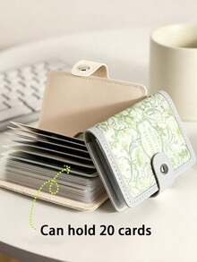 Exquisite Floral Credit Card Holder With Multiple Slots, Large Capacity, Compact And Portable, Suitable For Driver's License, Business Cards And Other Documents, Mini Lightweight Zipper Design, Perfect Gift For Wedding Bride, Mother's Day, Birthday, Holiday, Back To School, Graduation, Christmas, Easter - Multicolor - View 6