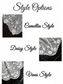 Personalized Lace Bridal Headscarf, Custom Embroidered Wedding Head Scarf, Bachelorette Party Favors, Bride Gift - Multicolor - View 7