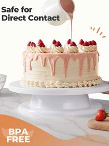 Rotating Cake Turntable, Cake Decorating Set, Cake Decorating Tips And Frosting Tools, Cake Molds, Cream Cake Baking Piping Turntable, Birthday Cake Decorating Turntable, Stainless Steel Spatula And Scraper, Home Cream Cake Tools, Suitable For Baking Cupcakes, Cookies, Muffins, Etc., Complete Kitchen Utensils - Multicolor - View 2