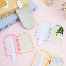 1 buah Sisir Cermin Es Krim 2-in-1 Cermin Genggam, Sisir Cermin Rias Kartun Lucu untuk Anak Perempuan, Cocok untuk Penggunaan Sehari-hari, Portabel, Hadiah Tahun Baru - Beraneka warna - View 3