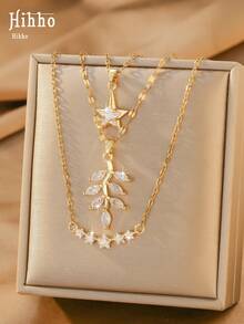 Hihho 3pcs/Set Luxury Style Women's Jewelry Suitable For Daily Commute, Dating, Gift, Party, Holiday Wear - Necklace Set - View 9