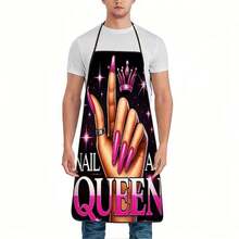 1pc Fashion Nail Artist Queen Pattern Apron, Suitable For Nail Salon, Work Scenes And Gift Giving - Multicolor - View 4