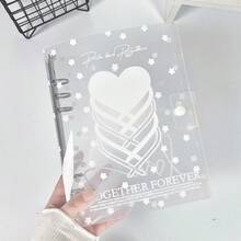 1 buah Planner Bintang & Hati Transparan A5, Binder Lembar Lepas Garis Diagonal Transparan, Album Stiker, Buku Catatan Lembar Lepas A5, Binder Lembar Lepas Kapasitas Besar Bernilai Tinggi IDOLME, Isi Ulang Halaman Dalam Transparan PP, Album Foto K-Pop, Cocok Untuk Album Foto, Scrapbook, Buku Penyimpanan Stiker, Penyimpanan Bahan Planner DIY, Planner, Buku Anggaran, Buku Catatan Dan Alat Tulis Belajar Lainnya, Perlengkapan Semester Baru - Buku lembaran lepas - View 9