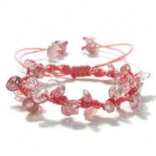 1Pc Boho Handmade Natural Crushed Crystal Bracelet Adjustable Summer Beach Dainty Stackable Bangle Wristband Jewelry Gift For Women - Multicolor - View 20