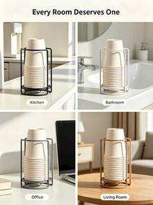 Simple Disposable Cup Dispenser Holder Stable Cup Holder Base Coffee Cup Organizer For Plastic Paper Coffee Mouthwash Cup Paper Cup Storage Rack Suitable For Christmas Halloween And Party Events Bathroom Accessories Home Essentials - multicolor - View 12