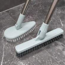 Multifunctional Bathroom Floor Scrub Brush Hard Bristles Crevice Gap Cleaning Brush Long Ergonomic Non‑Slip Handle Tile Wall Toilet Shower Stain Removal Heavy‑Duty Household Cleaning Supplies - Practical - View 6