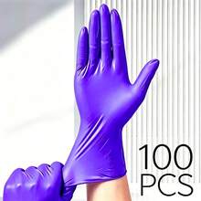 20/50/100pcs 9 Inch Multi-Purpose Purple Nitrile Gloves, Powder-Free Latex-Free Waterproof Non-Slip Rubber Gloves, Suitable For Kitchen Dishwashing, Home And Bathroom Cleaning, Salon, Nail Art, Beauty Parlor, Car Repair, Holiday Gift - Purple - View 18